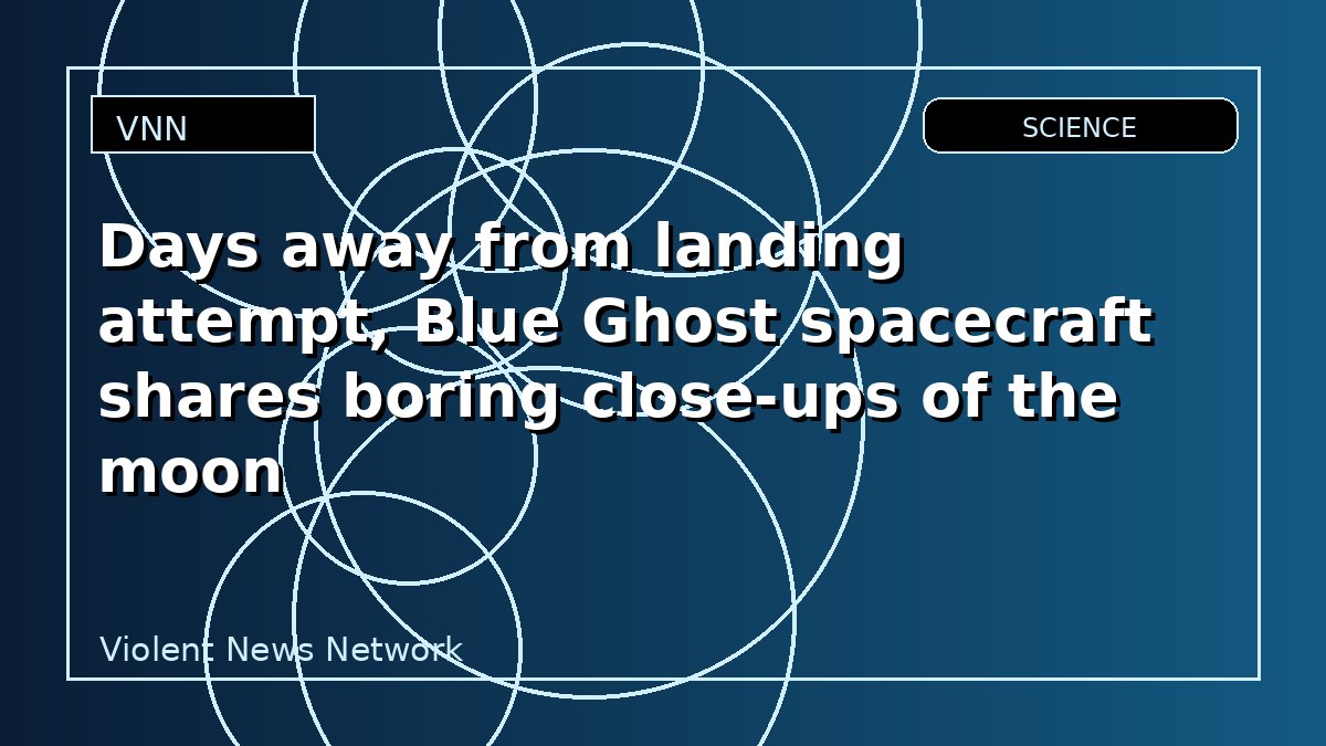 Days away from landing attempt, Blue Ghost spacecraft shares boring close-ups of the moon