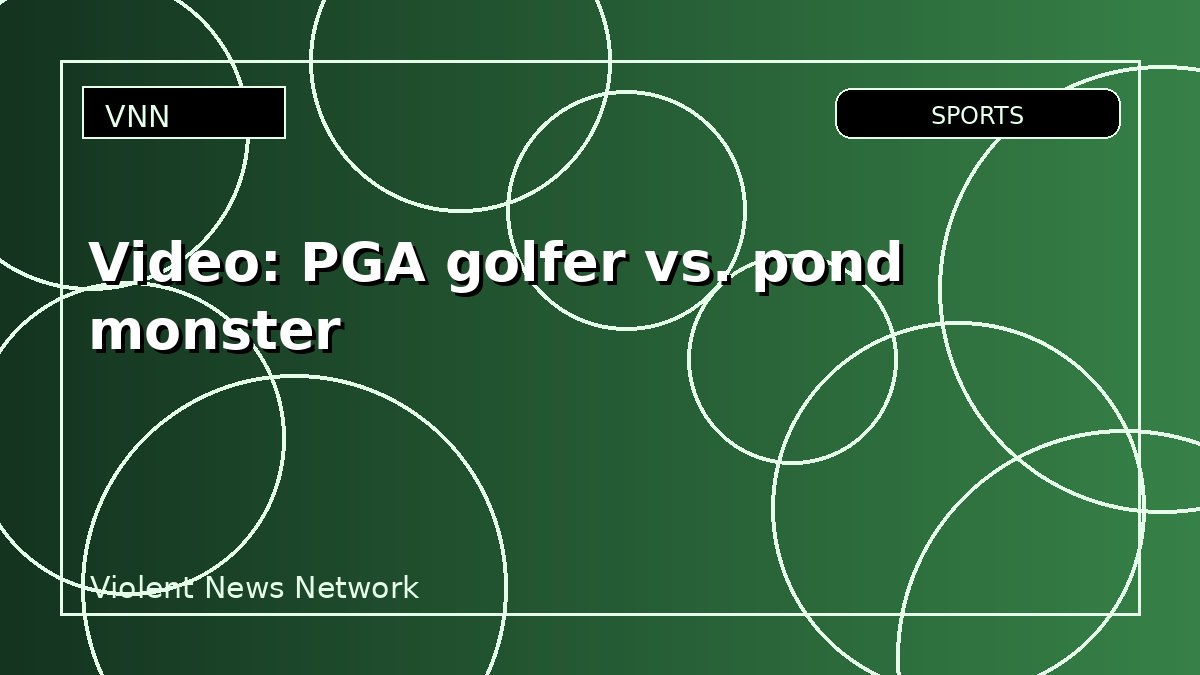 Video: PGA golfer vs. pond monster